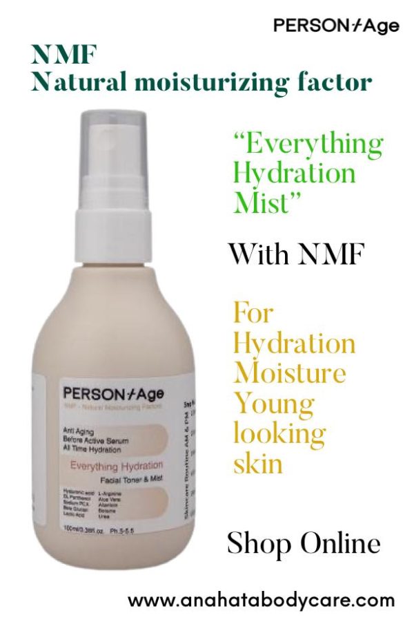 Everything Hydration NMF Mist. Enriched with hyaluronic acid and amino acids for youthful, radiant skin. Perfect for daily use.