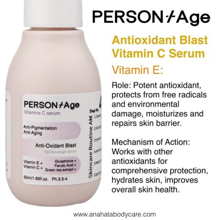 Anti-Oxidant Blast: Vitamin E benefits in Vitamin C Serum