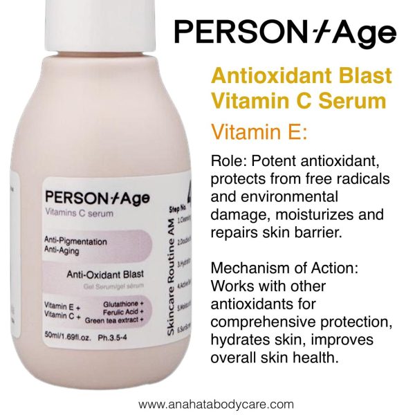 Anti-Oxidant Blast: Vitamin E benefits in Vitamin C Serum