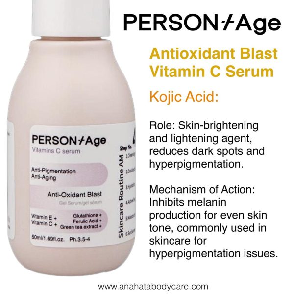 Anti-Oxidant Blast: Kojic acid benefits in Vitamin C Serum