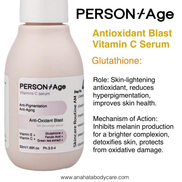 Anti-Oxidant Blast: Glutathione benefits in Vitamin C Serum